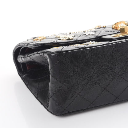 Chanel Aged Calfskin Lucky Charms 2.55 Reissue 225 Flap Black 9 of 11