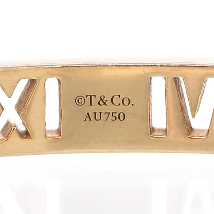 Tiffany 18K Yellow Gold Diamond Atlas Pierced Hinged Bangle Bracelet 4 of 6