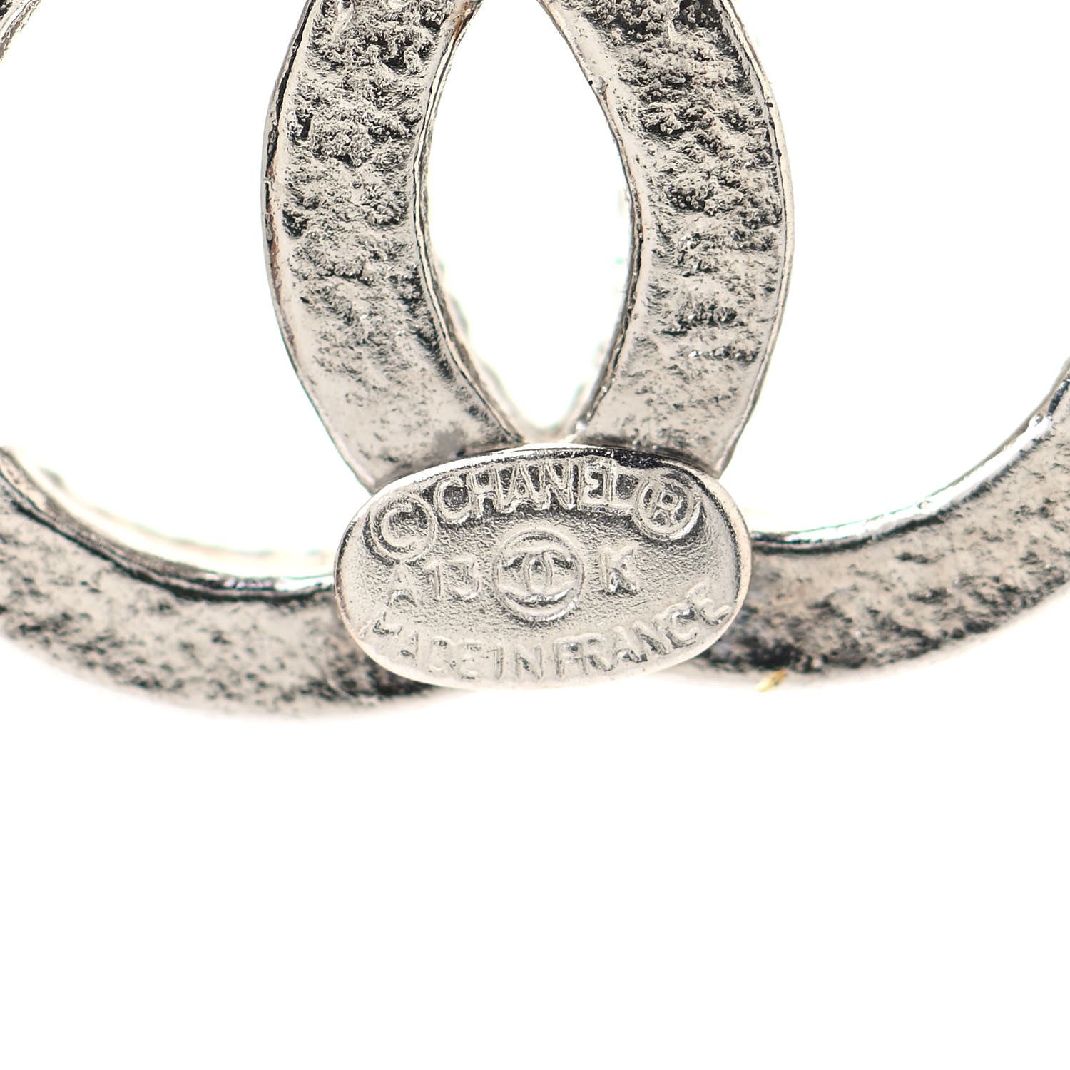 Chanel Crystal CC Earrings Gold 4 of 4
