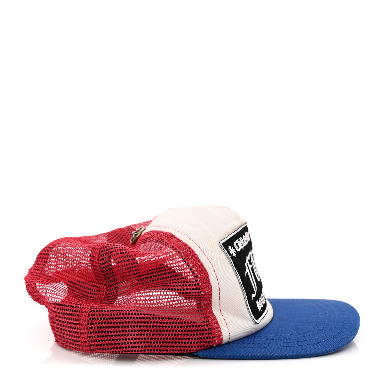 Cotton Mesh Trucker Hat Red White Blue