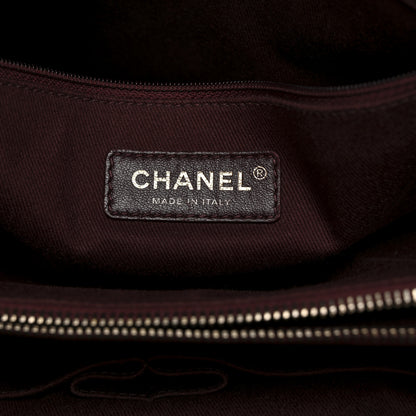 Chanel Snakeskin Glazed Calfskin Quilted Urban Mix Tote Black 6 of 10