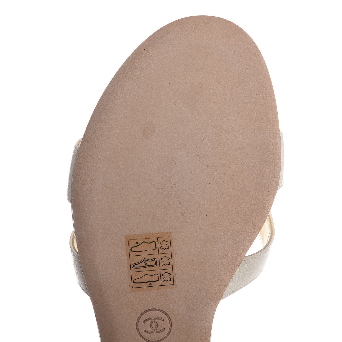Lambskin Camellia Sandals 37.5 White