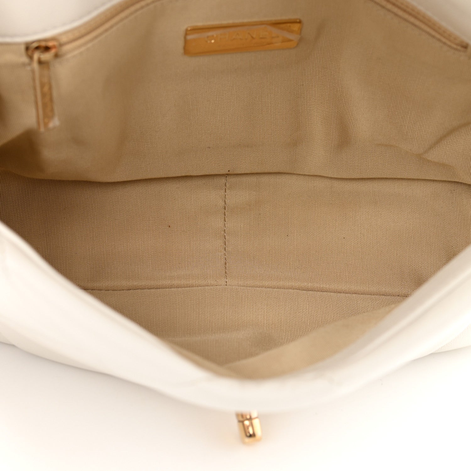 Chanel Goatskin Quilted Medium Chanel 19 Flap White 5 of 11