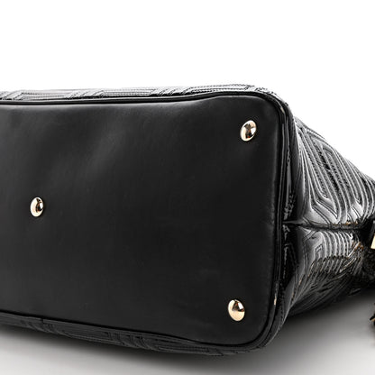 Versace Patent Borsa Couture Shoulder Bag Black 9 of 10