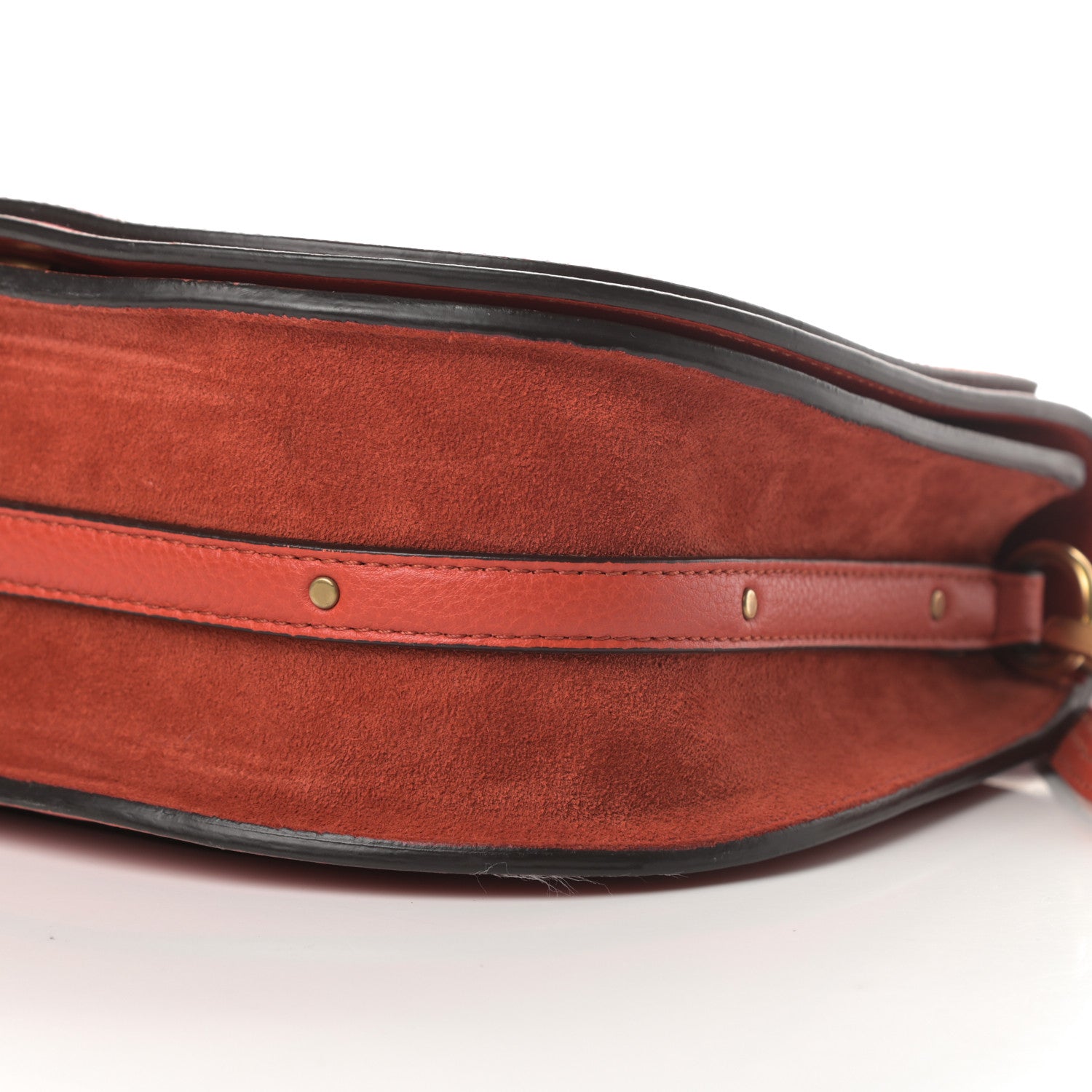 Chloe Calfskin Suede Medium Nile Bracelet Bag Earthy Red 10 of 14