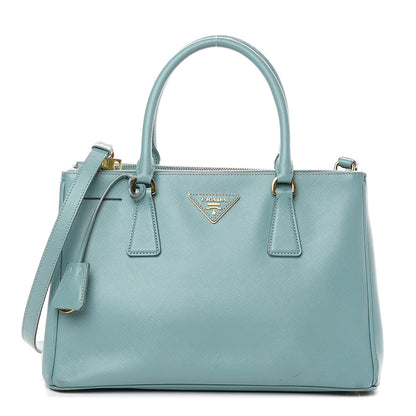 Prada Saffiano Small Galleria Double Zip Tote Anice 1 of 17