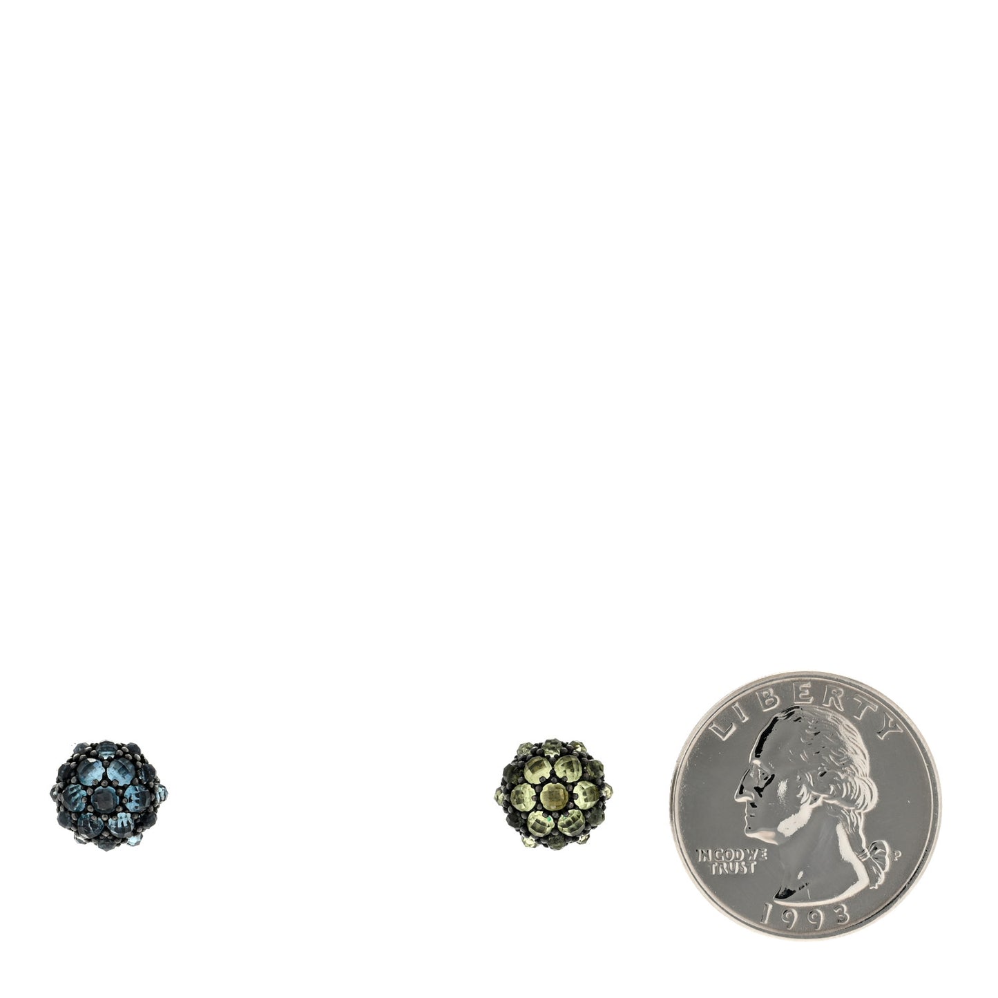 Sterling Silver Peridot Blue Topaz Cable Berries Earrings