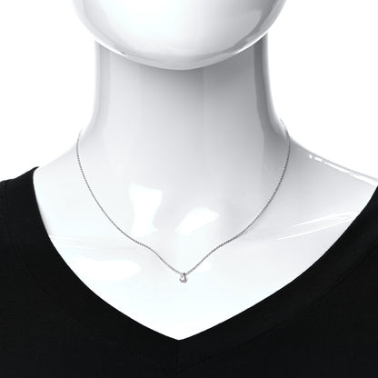 Tiffany Platinum Diamond .12ct Solitaire Pendant Necklace 2 of 6