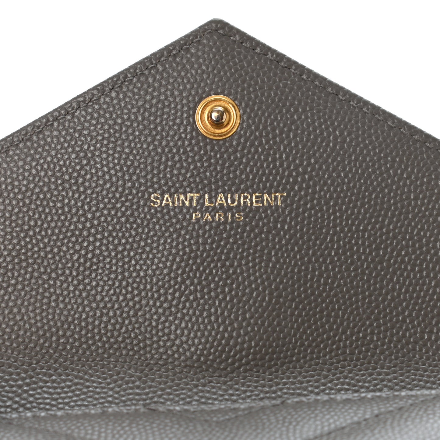 Grain De Poudre Matelasse Chevron Small Monogram Envelope Wallet Fog