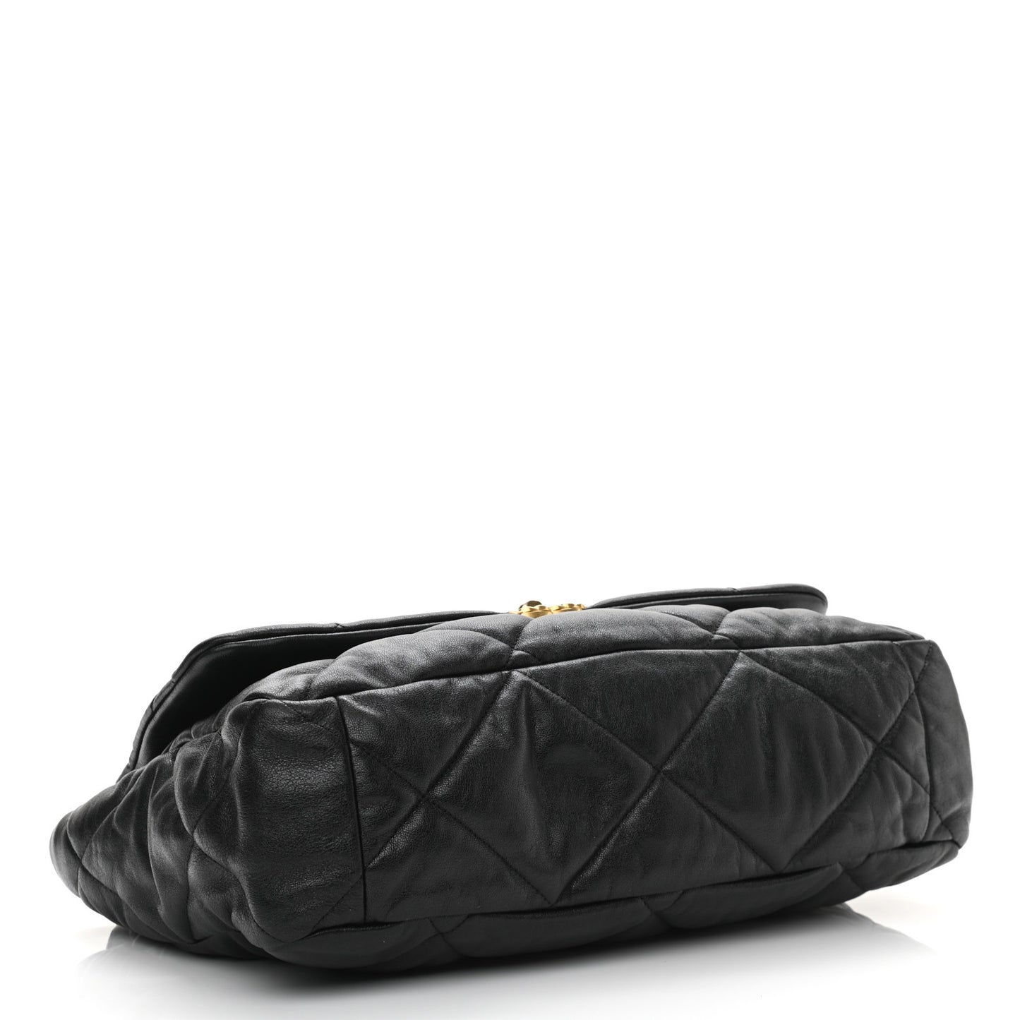 Goatskin Quilted Maxi Chanel 19 Flap Black