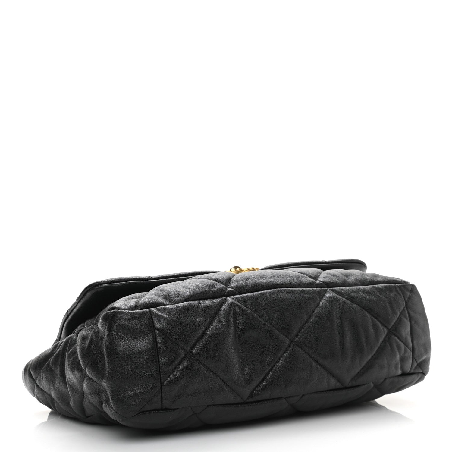 Chanel Goatskin Quilted Maxi Chanel 19 Flap Black 3 of 9