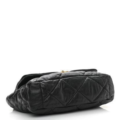 Chanel Goatskin Quilted Maxi Chanel 19 Flap Black 3 of 9