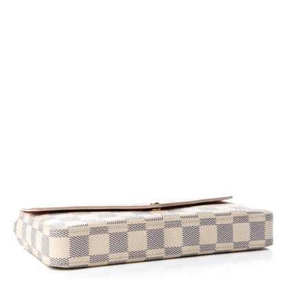 Louis Vuitton Damier Azur Pochette Felicie Chain Wallet Rose Ballerine 5 of 8