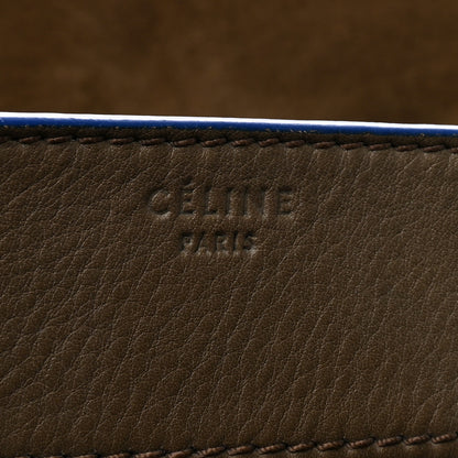 Celine Baby Grained Medium Phantom Luggage Taupe Blue Trim 6 of 10