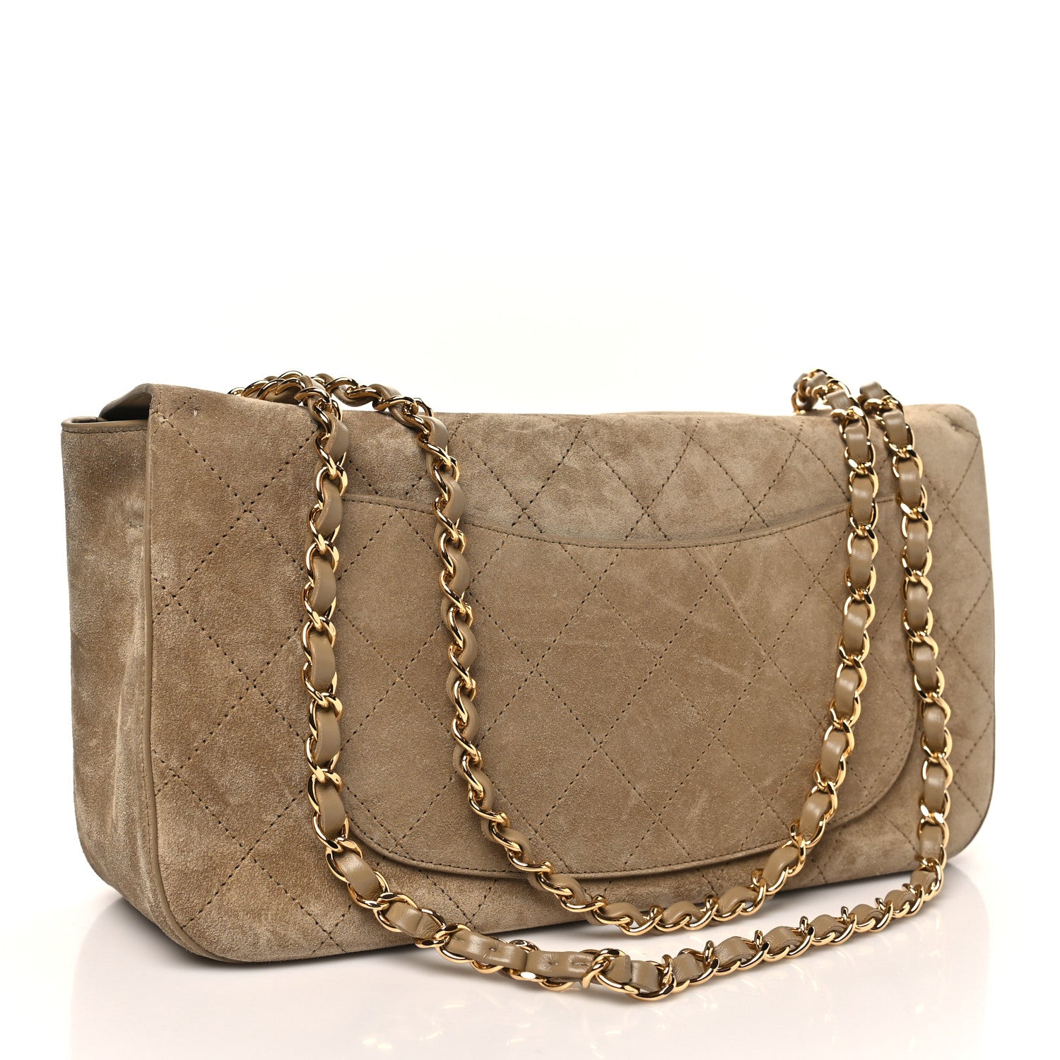 Chanel Suede Calfskin Small Souplissimo Maxi Flap Dark Beige 2 of 10
