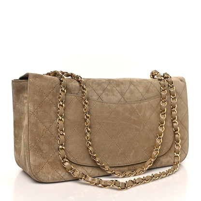 Chanel Suede Calfskin Small Souplissimo Maxi Flap Dark Beige 2 of 10