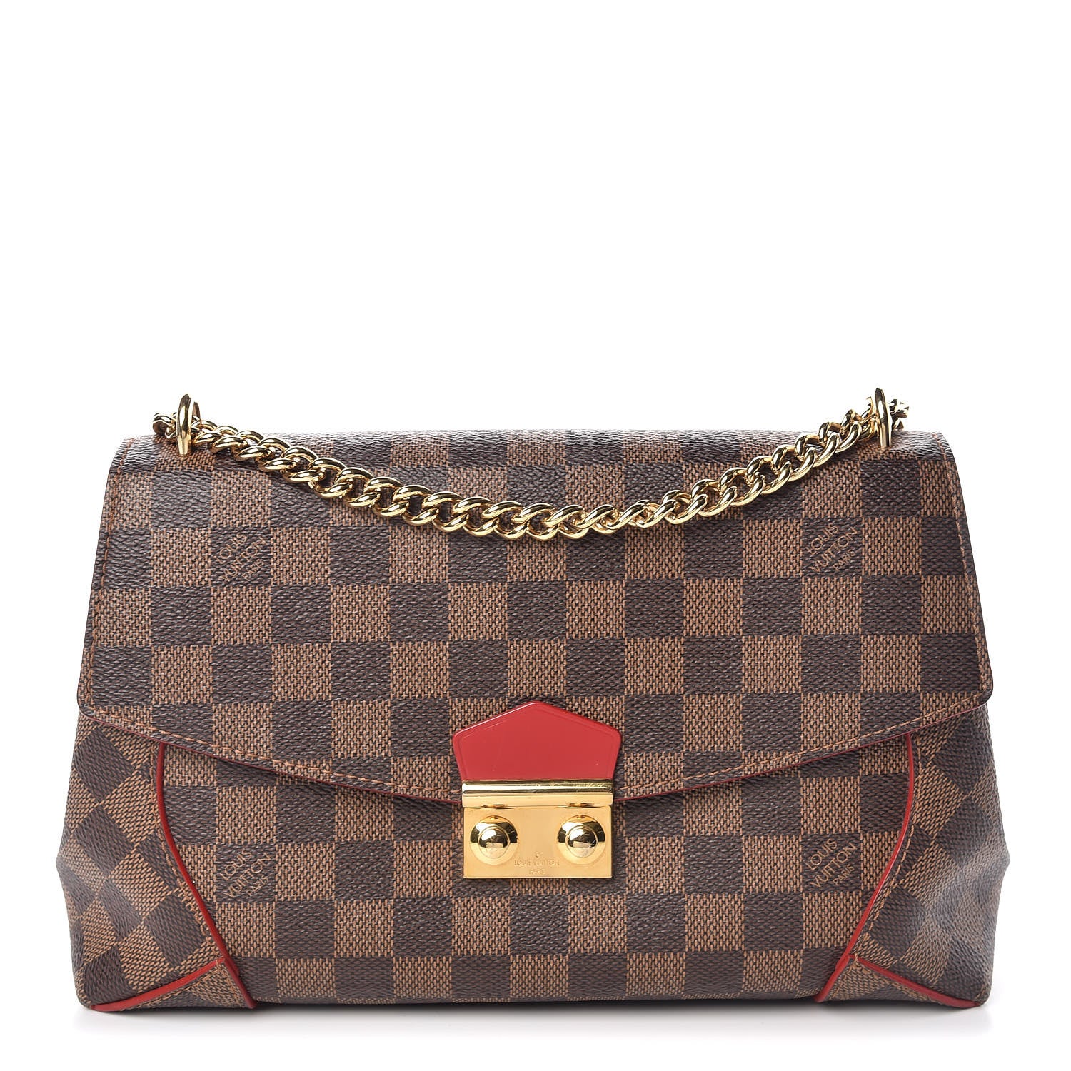 Louis Vuitton Damier Ebene Caissa Clutch Cherry 1 of 9