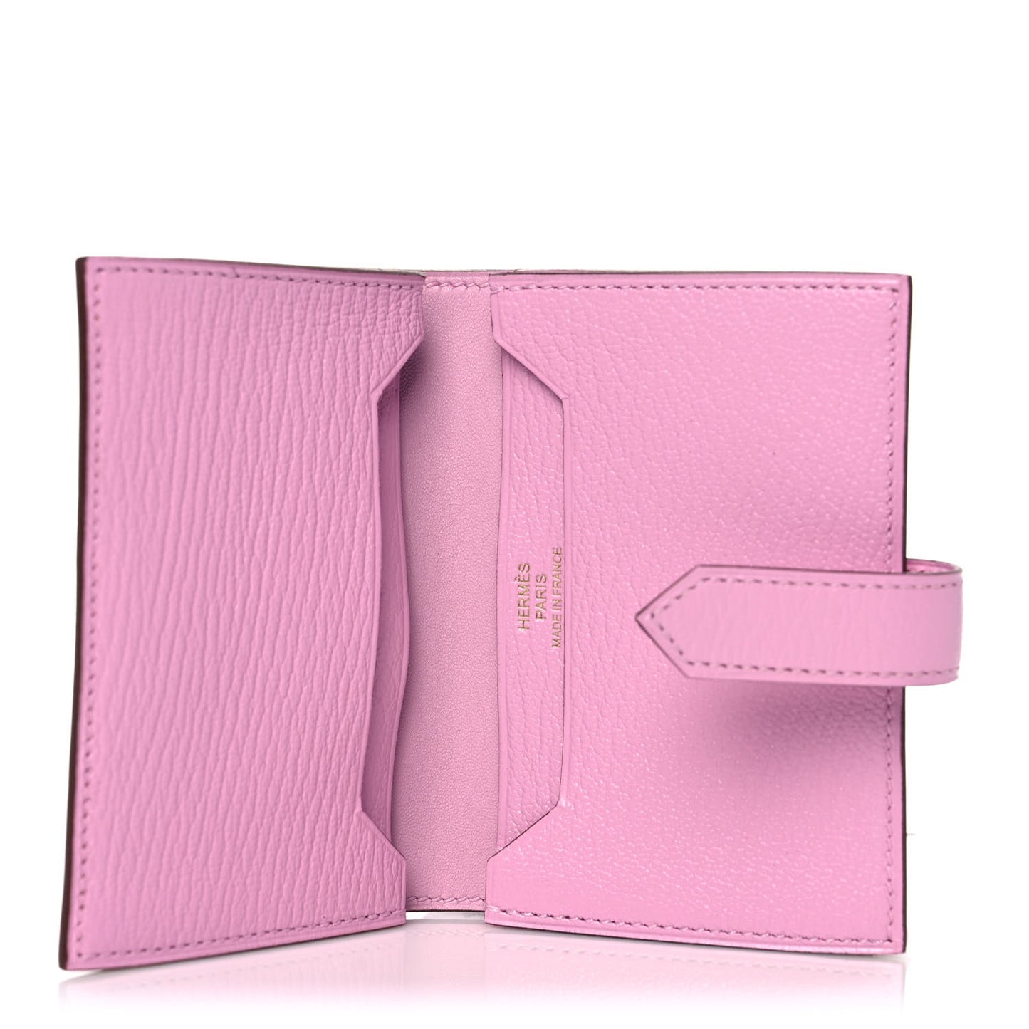 Chevre Mysore Bearn Card Holder Wallet Mauve Sylvestre