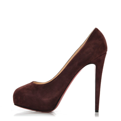 Christian Louboutin Suede Royal Miss Clichy 140 Pumps 40.5 Bordeaux 1 of 8