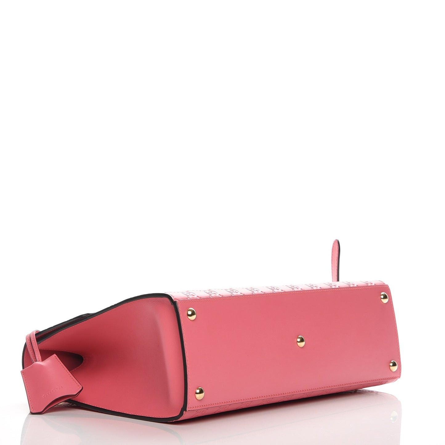 Guccissima Signature Medium Padlock Top Handle Bag Flush