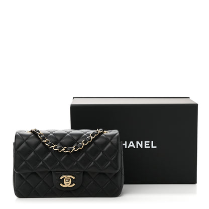 Chanel Lambskin Quilted Mini Rectangular Flap Black 11 of 11