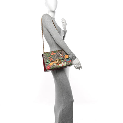 Gucci GG Supreme Monogram Tian Medium Padlock Shoulder Bag Beige Multicolor New Acero 2 of 12