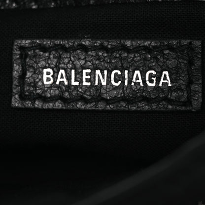 Balenciaga Agneau Classic Silver Hardware Nano City Logo Strap Black Fluo Yellow 6 of 11