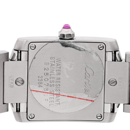 Cartier Stainless Steel Pink Mother of Pearl 20mm Tank Francaise Quartz Watch 4 of 4