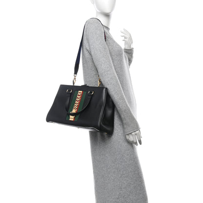 Gucci Calfskin Large Sylvie Top Handle Tote Black 2 of 12