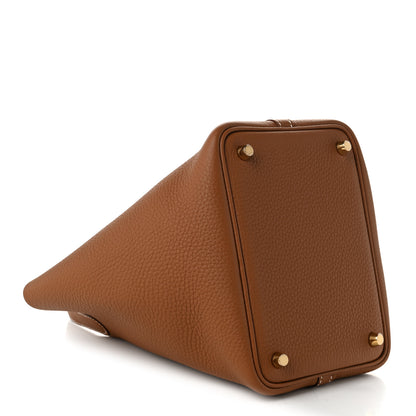 Hermes Taurillon Clemence Picotin Lock 18 PM Gold 4 of 11