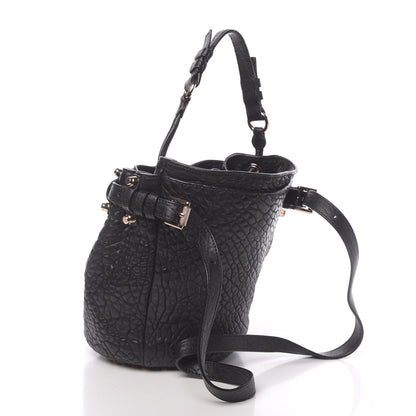 Alexander Wang Pebbled Lambskin Diego Bucket Black Rose Gold Hardware 3 of 12
