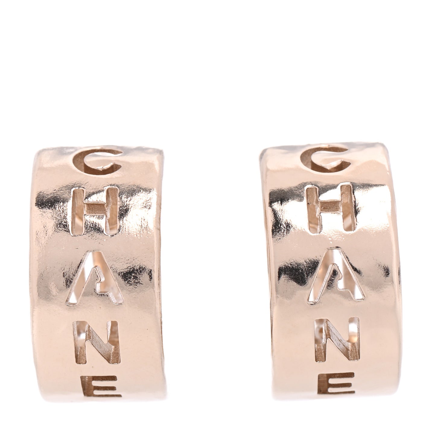 Metal Bow-tiful CC Hoop Clip On Earrings Gold
