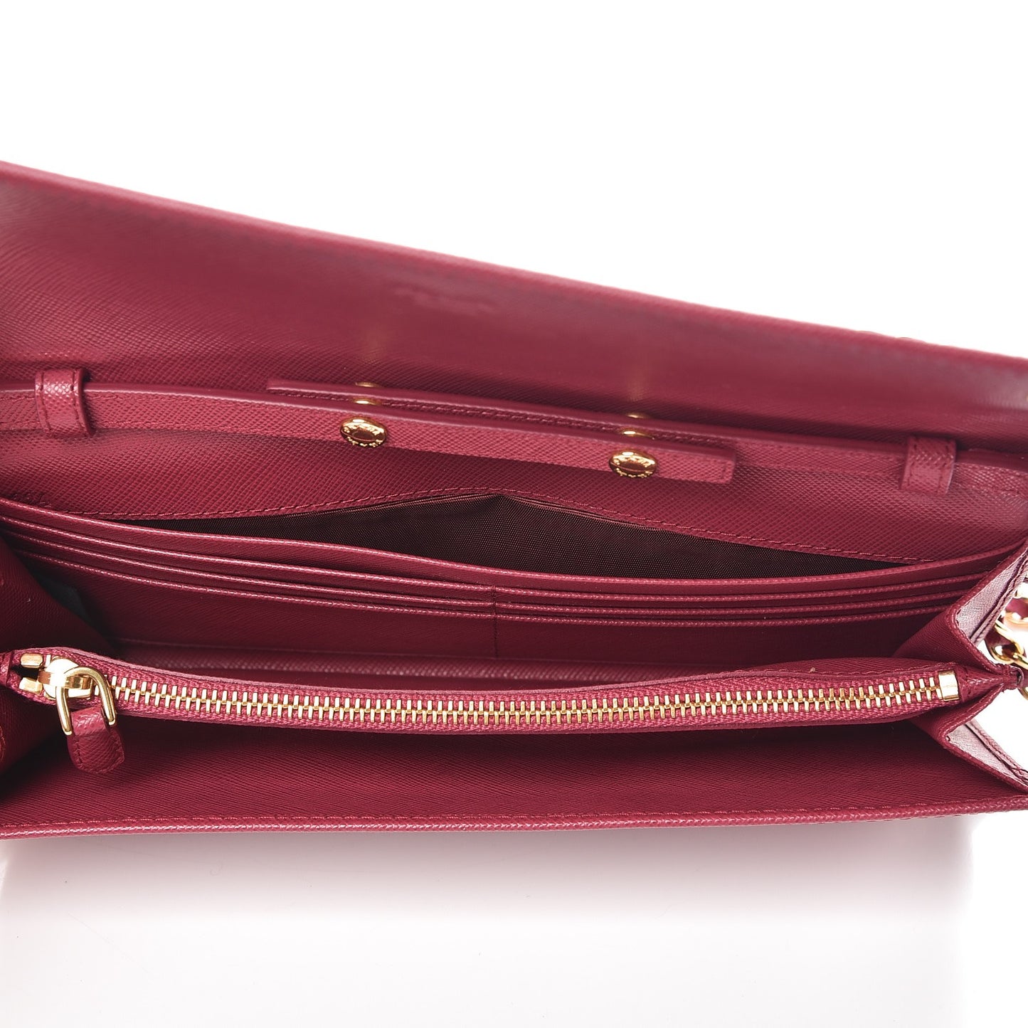 Saffiano Metal Oro Chain Wallet Ibisco