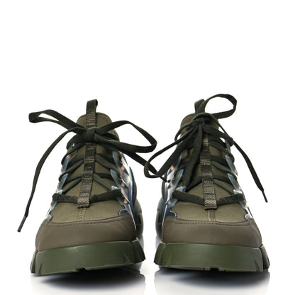 Christian Dior Neoprene Rubber Womens D-Connect Sneakers 38 Kaki 2 of 10