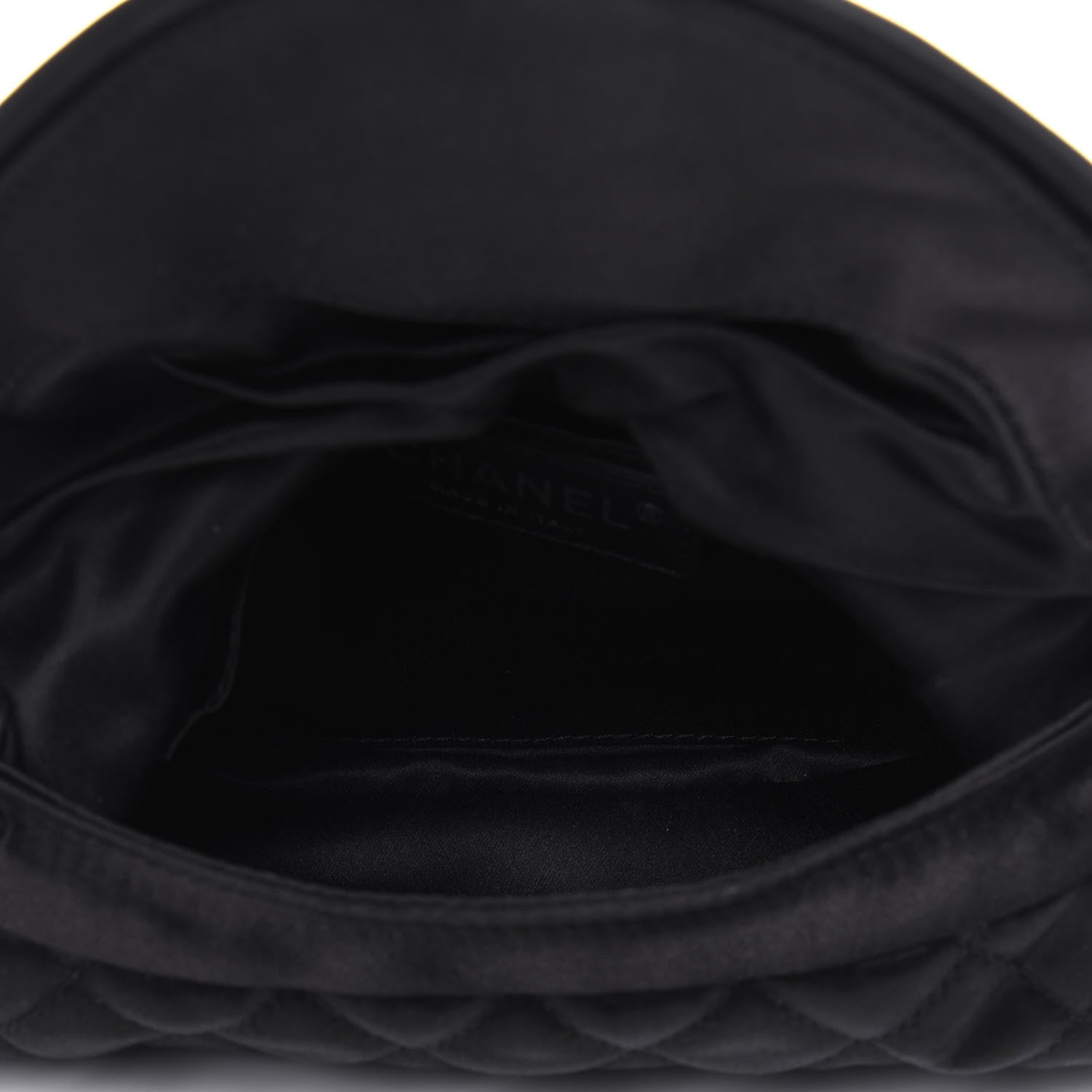 Chanel Satin Quilted Flap Clutch Black 5 of 14
