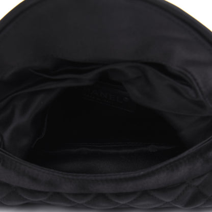 Chanel Satin Quilted Flap Clutch Black 5 of 14