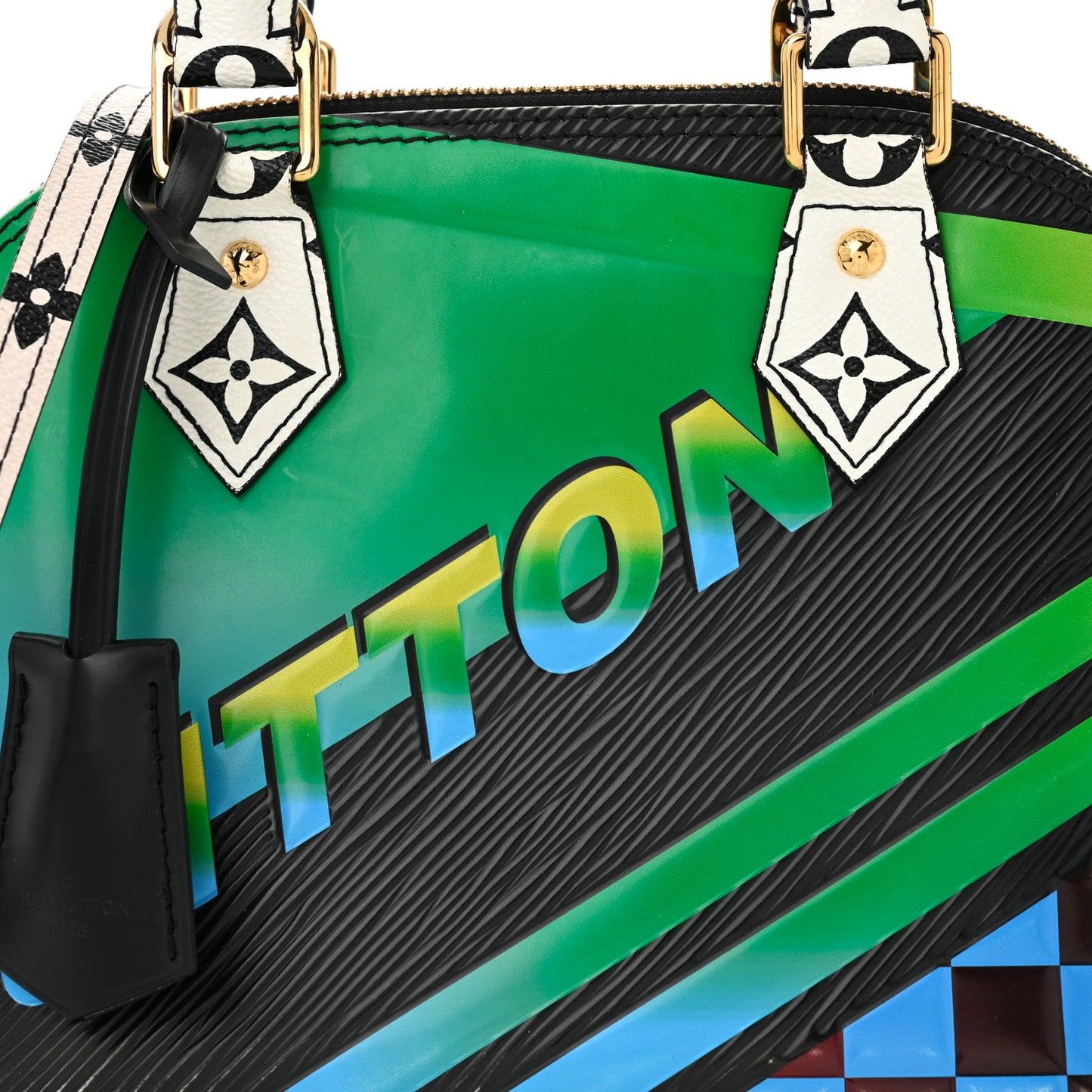 Epi Damier Race Alma BB Blue Vert