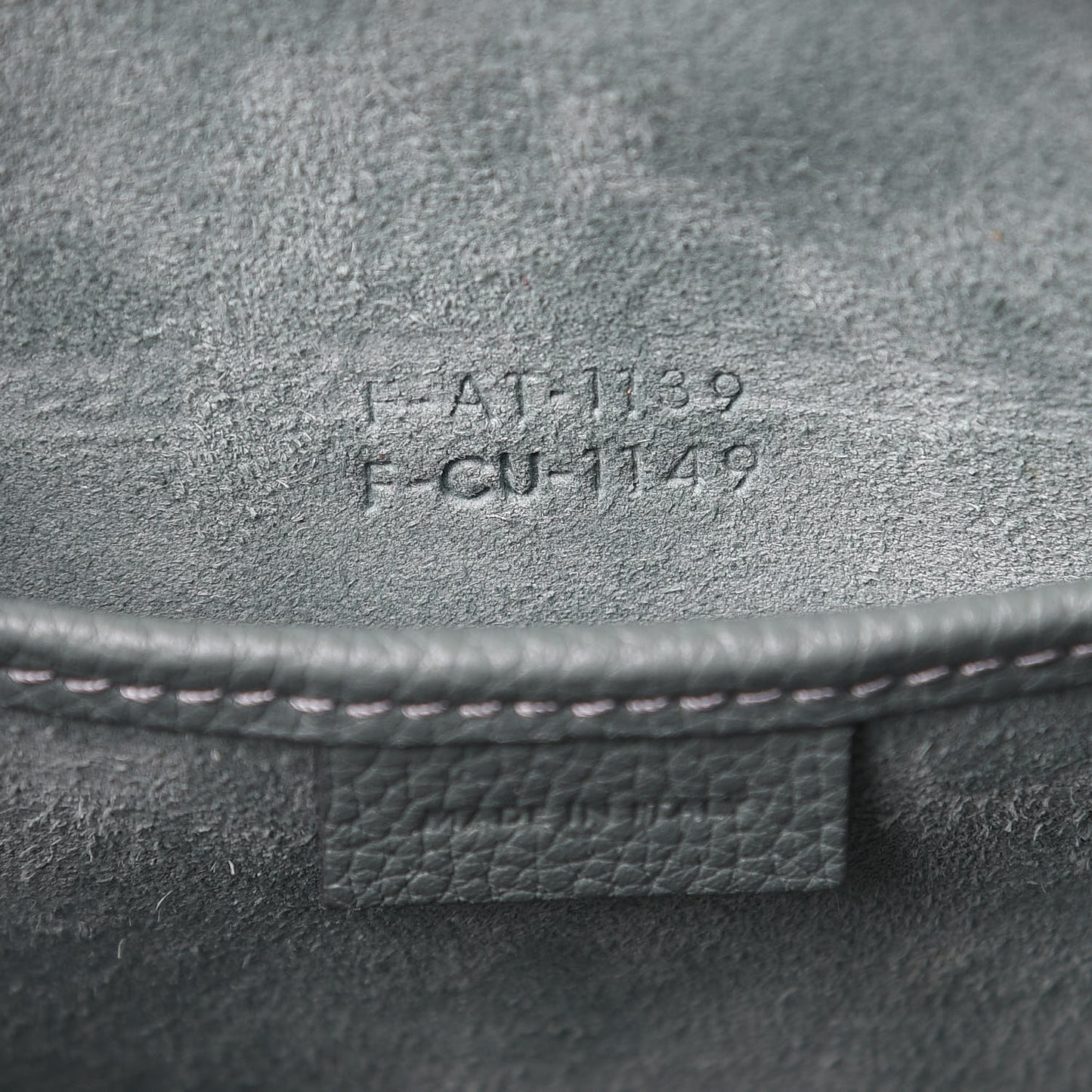 Drummed Calfskin Nano Luggage Celadon