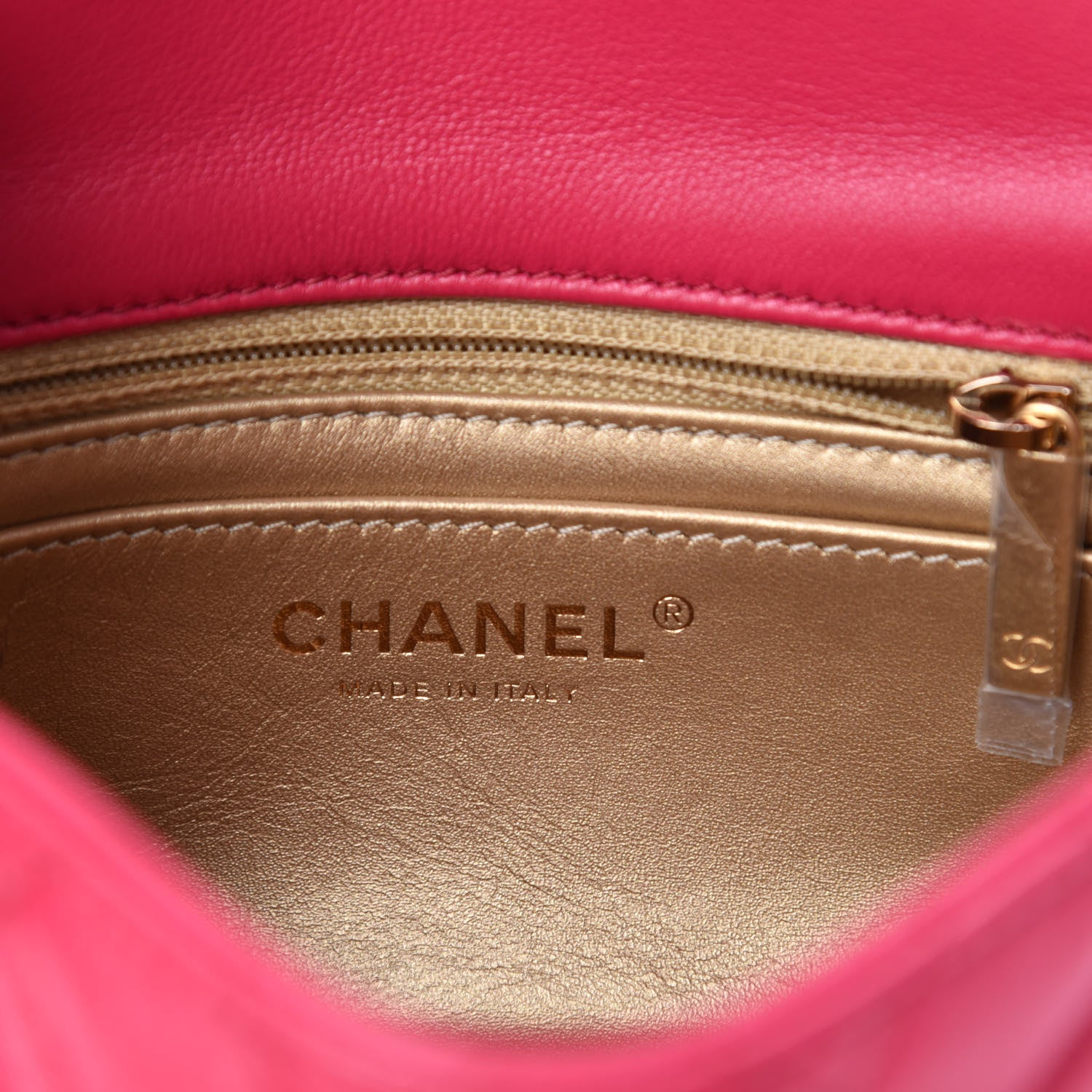 Chanel Lambskin Quilted Mini Pearl Crush Flap Dark Pink 8 of 11