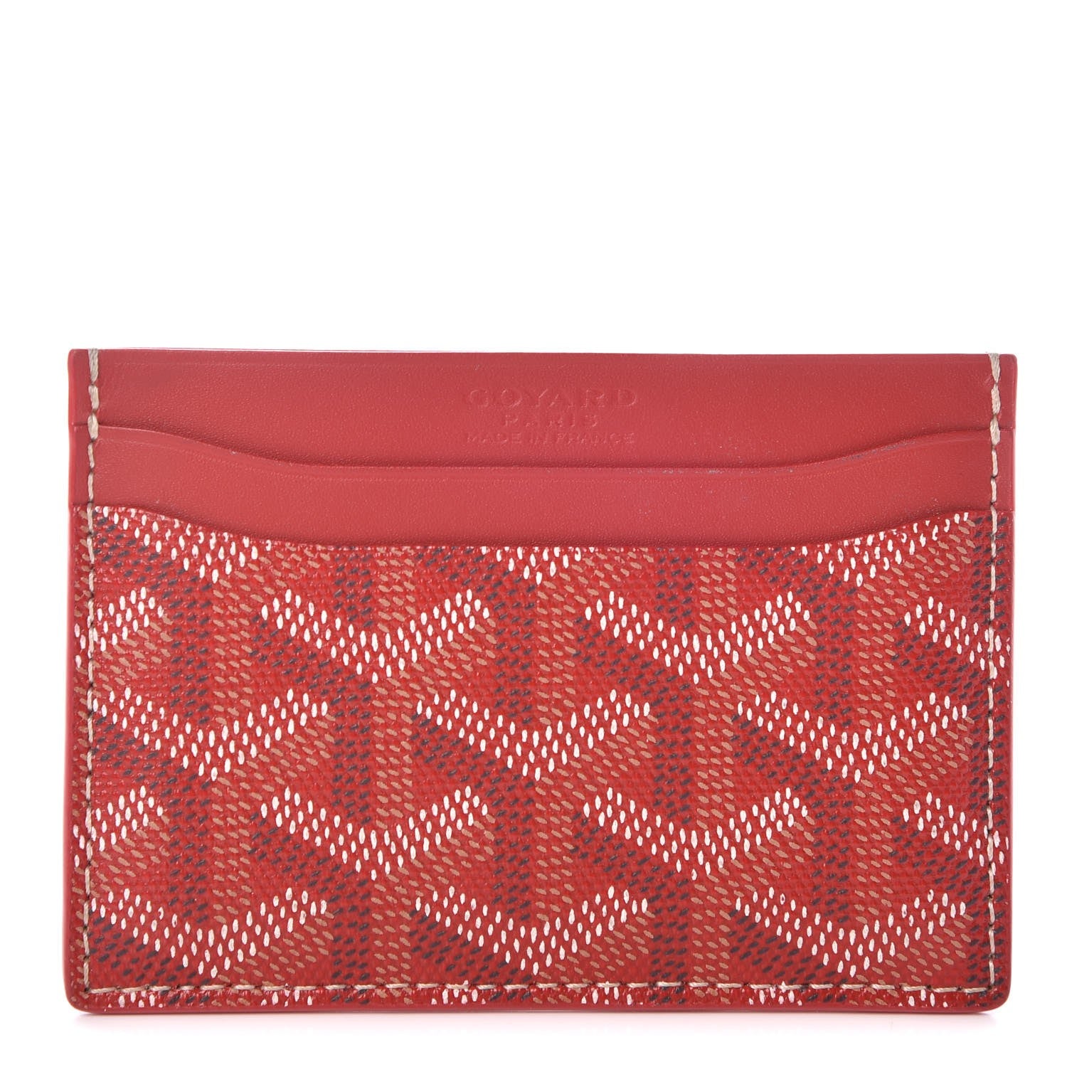 Goyard Goyardine Saint Sulpice Card Holder Red 1 of 14