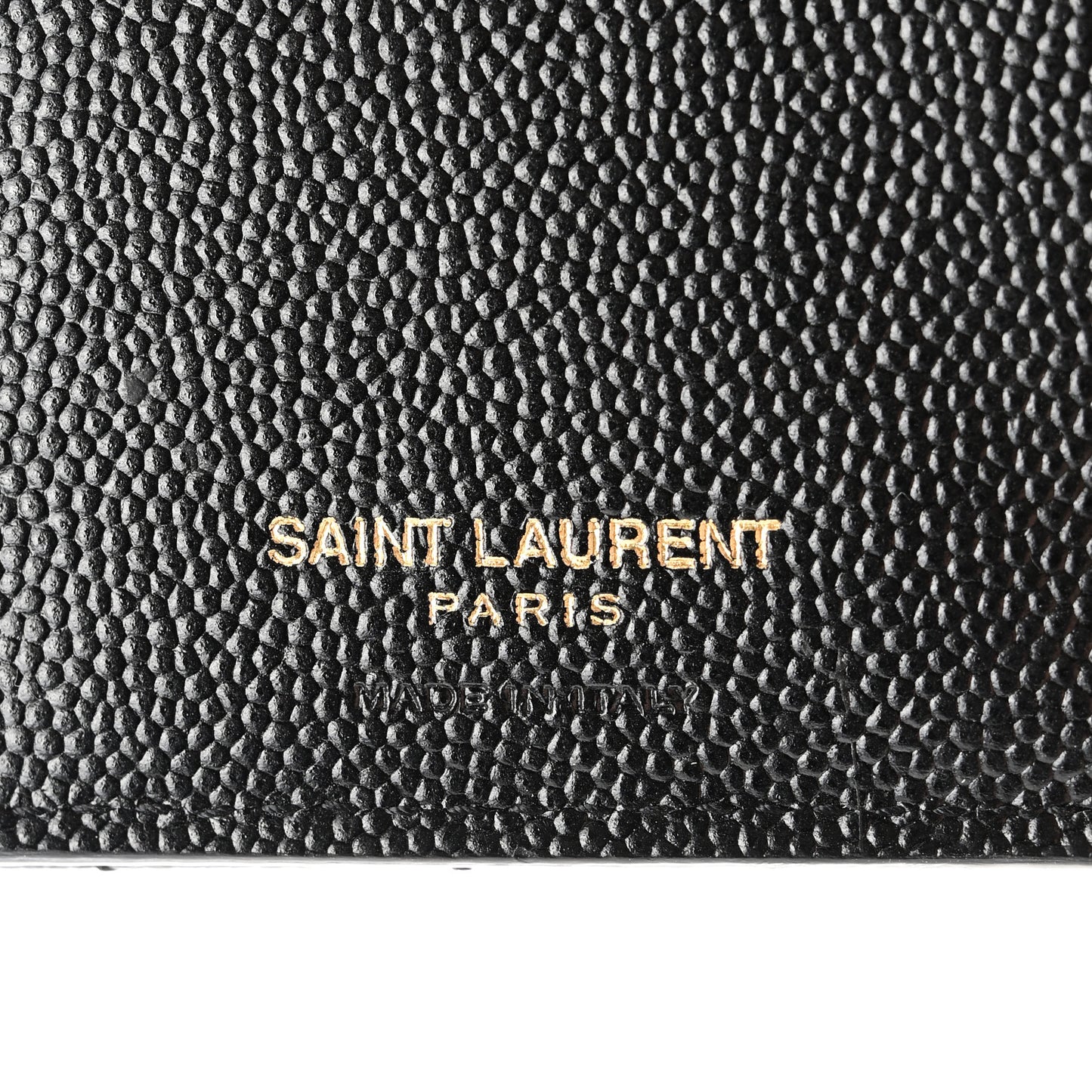 Grain De Poudre Matelasse Chevron Monogram Zipped Two-Part Wallet Black
