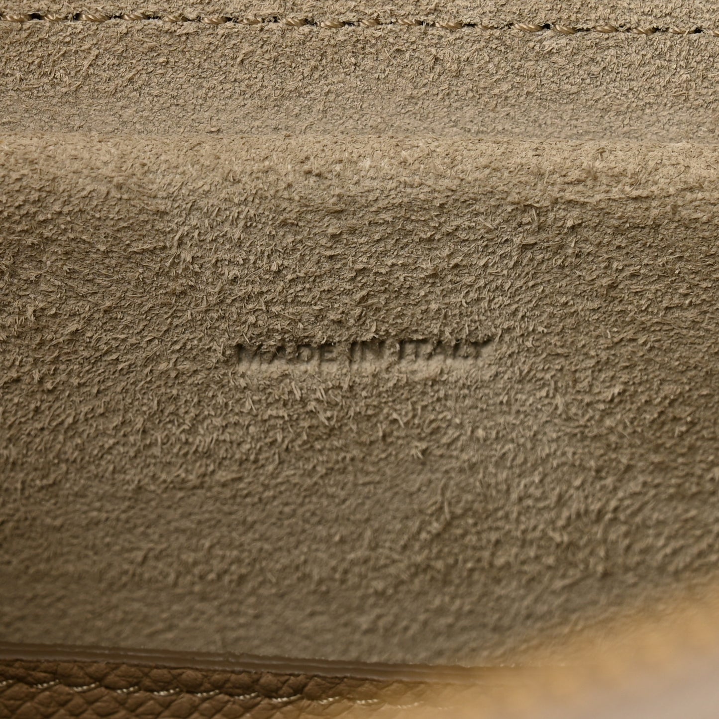 Grained Calfskin Micro Belt Bag Light Taupe