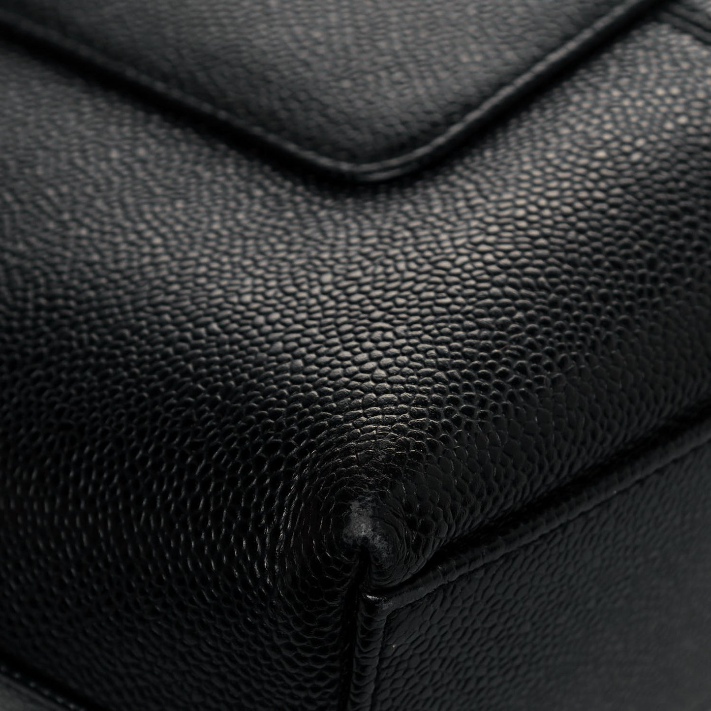 Grained Calfskin Bijoux Chain Shoulder Bag Black