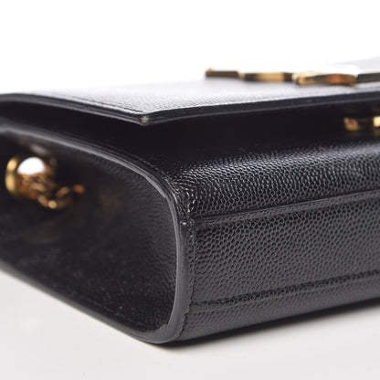Saint Laurent Grain De Poudre Small Monogram Kate Satchel Black 8 of 9