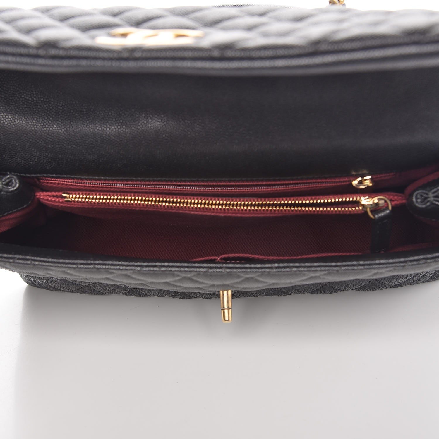 Chanel Caviar Quilted Medium Coco Handle Flap Black 5 of 7