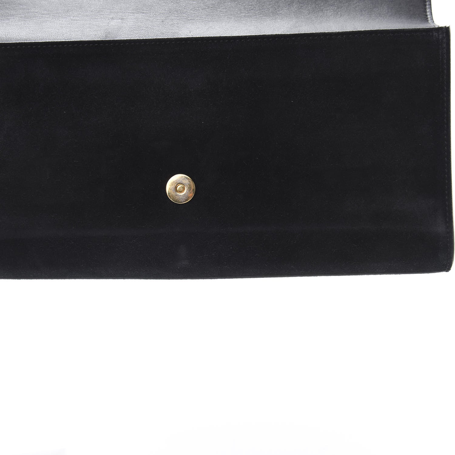 Saint Laurent Suede Classic Monogram Cassandre Tassel Clutch Dark Brown 11 of 12