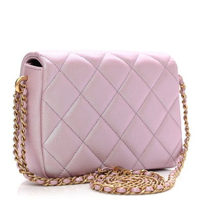 Chanel Iridescent Caviar Quilted Mini My Perfect Flap Pink 3 of 11