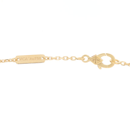 Van Cleef & Arpels 18K Yellow Gold Guilloche Vintage Alhambra Pendant Necklace 4 of 6
