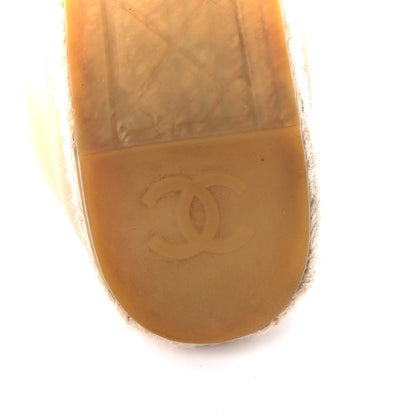 Chanel Lambskin CC Espadrilles 42 Beige Black 9 of 21