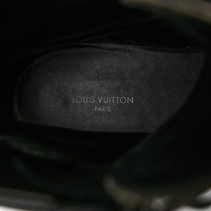Louis Vuitton Suede Monogram Laureate Platform Desert Boots 38 Kaki Black 8 of 10